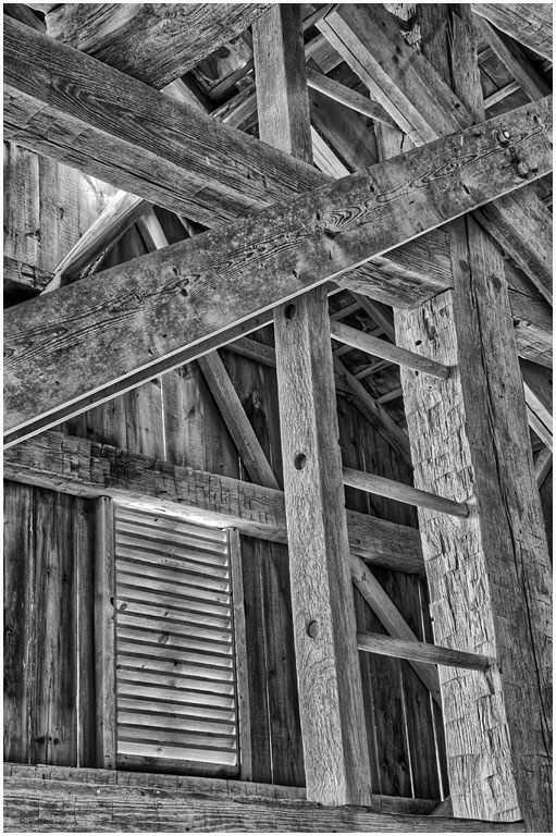 Barn rafters no 1 b&w pres s